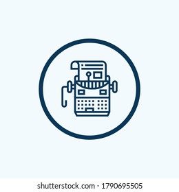 typewriter icon isolated on white background from technology devices collection. typewriter icon trendy and modern typewriter symbol for logo, web, app,