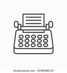Typewriter icon isolated on white background