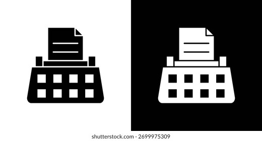 Schreibmaschinensymbol, Logo-Elemente von grafischen Designs