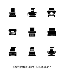 typewriter icon or logo isolated sign symbol vector illustration - Collection of high quality black style vector icons
