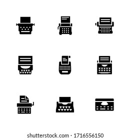 typewriter icon or logo isolated sign symbol vector illustration - Collection of high quality black style vector icons
