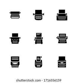 typewriter icon or logo isolated sign symbol vector illustration - Collection of high quality black style vector icons
