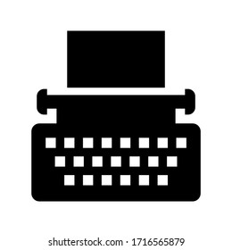 typewriter icon or logo isolated sign symbol vector illustration - high quality black style vector icons
