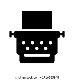 Symbol für Schreibmaschinen oder Logo einzeln auf Zeichensymbolen Vektorillustration - hochwertige Vektorsymbole mit schwarzem Hintergrund
