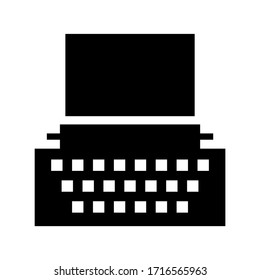 icono de máquina de escribir o logotipo símbolo de signo aislado ilustración vectorial - iconos vectoriales de estilo negro de alta calidad
