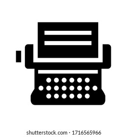 typewriter icon or logo isolated sign symbol vector illustration - high quality black style vector icons

