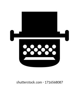 typewriter icon or logo isolated sign symbol vector illustration - high quality black style vector icons
