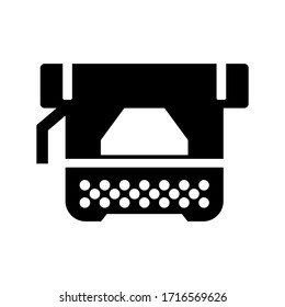 typewriter icon or logo isolated sign symbol vector illustration - high quality black style vector icons
