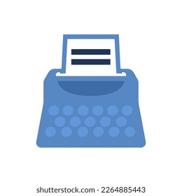 typewriter icon on a white background, vector illustration