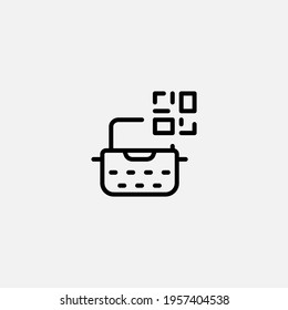 Typewriter icon sign vector,Symbol, logo illustration for web and mobile