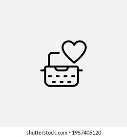 Typewriter icon sign vector,Symbol, logo illustration for web and mobile