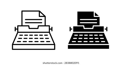 Typewriter icon simple clipart bundle