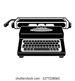 Typewriter icon. Simple illustration of typewriter vector icon for web design isolated on white background