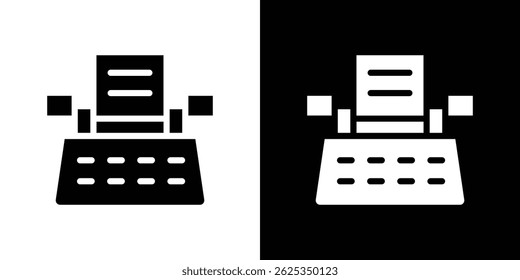 Typewriter icon simple line vector. Symbol, logo.