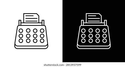 Typewriter icon vector graphics set.
