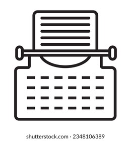 typewriter icon vector illustration logo design