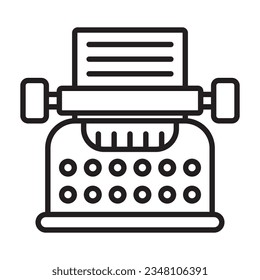 typewriter icon vector illustration logo design