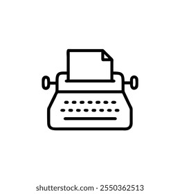 typewriter icon vector illustration style