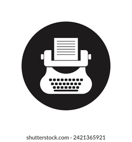 Typewriter icon vector illustration symbol design