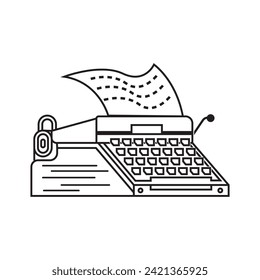 Typewriter icon vector illustration symbol design