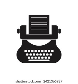 Typewriter icon vector illustration symbol design