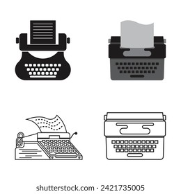Typewriter icon vector illustration symbol design