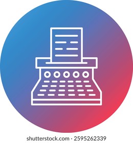 Typewriter icon vector image. Can also be used for web apps, mobile apps and print media.
