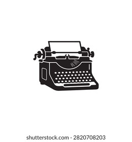 Typewriter icon vector  isolated on white background