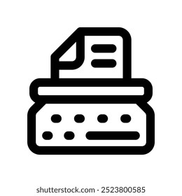 Schreibmaschinensymbol. Vektorliniensymbol für Ihre Website, Ihr Handy, Ihre Präsentation und Ihr Logo-Design.