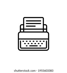 Typewriter icon in vector. Logotype