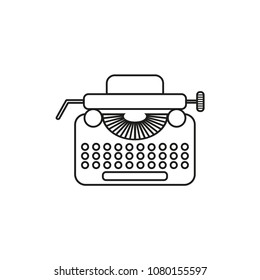 Typewriter icon vector on white background