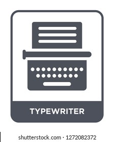 typewriter icon vector on white background, typewriter trendy filled icons from Electronic devices collection, typewriter simple element illustration