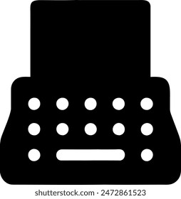 typewriter icon, Vector Sign or Symbol