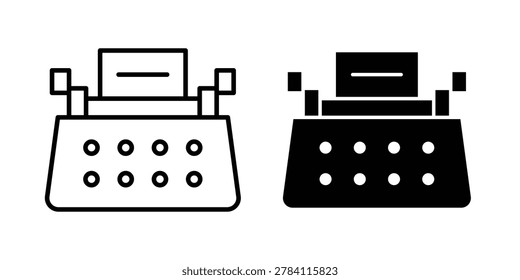Typewriter icon vector, symbol, logo illustrations