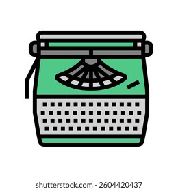 typewriter industry color icon vector. typewriter industry sign. isolated symbol illustration