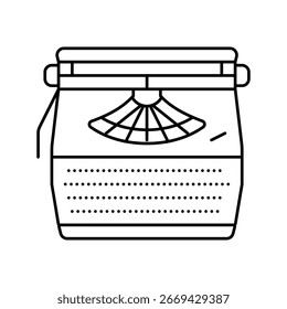 typewriter industry line icon vector. typewriter industry sign. isolated contour symbol black illustration