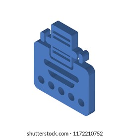 Typewriter isometric left top view 3D icon