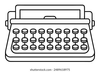 Typewriter Keys line art painting idea