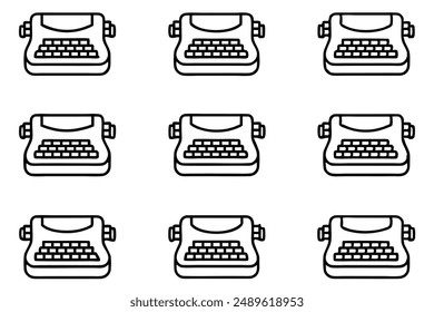 Typewriter Keys line art visualization skill