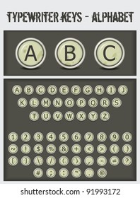 typewriter keys-alphabet