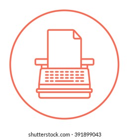 Typewriter line icon.