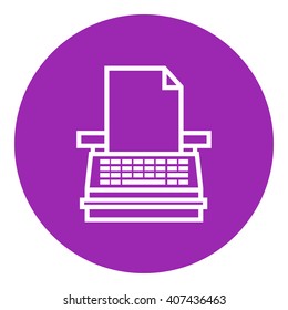 Typewriter line icon.