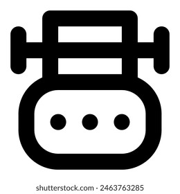 
typewriter line icon fat UI