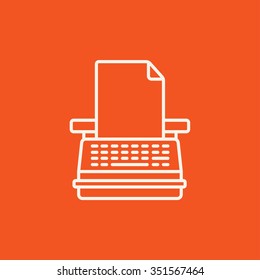 Zeilensymbol für Schriftzeichen für Web-, Mobil- und Infografiken. Vektorweißes Symbol einzeln auf rotem Hintergrund.