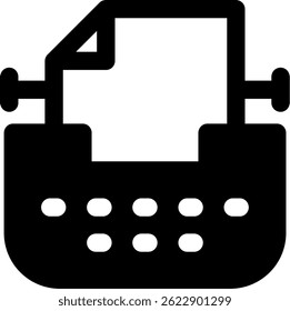 Typewriter Line vector Icon Design