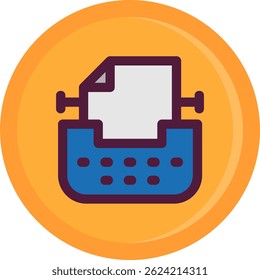 Typewriter Line vector Icon Design