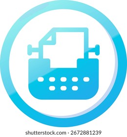Schreibmaschinenzeile, Vektorsymbol-Design