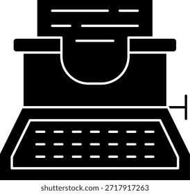 Typewriter Line vector Icon Design