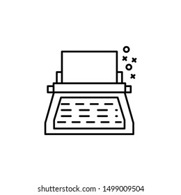 Typewriter literature old icon. Element of history icon