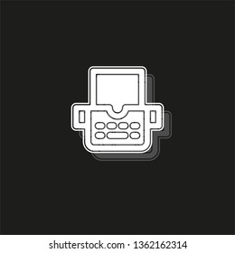 typewriter machine icon - type letter machine - keyboard typeing icon